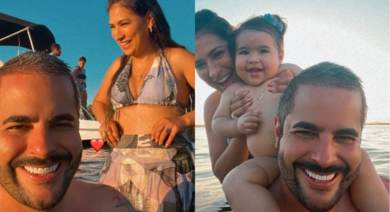 Simone curte passeio de barco com Kaká Diniz e os filhos