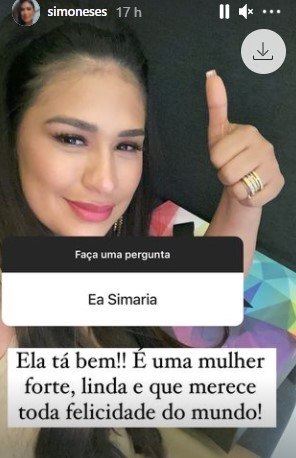 Simone Mendes diz como Simaria está após separação: 'Ela é forte'
