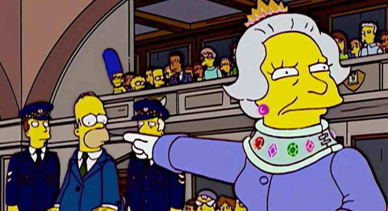 Postagens nas redes sociais afirmam que seriado 'Os Simpsons' previu a morte de Elizabeth 2ª