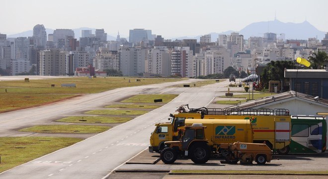 Aeroporto de Congonhas ficou vazio com a crise do novo coronavírus