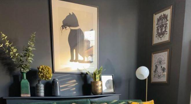 Sofá colorido verde