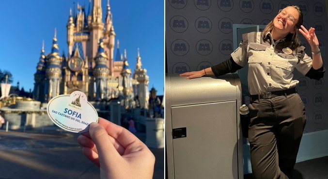 Sofia Luppi está participando do programa de intercâmbio da Disney

