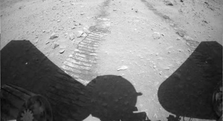 Imagem de Marte feita pela sonda chinesa Zhurong 
