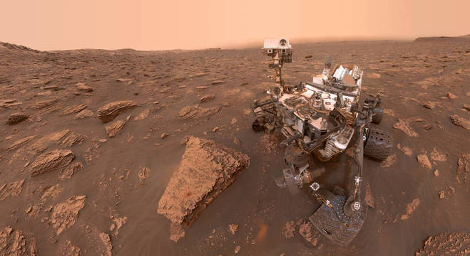 Sonda Curiosity enfrenta sua 1ª tempestade de areia de grande escala em Marte