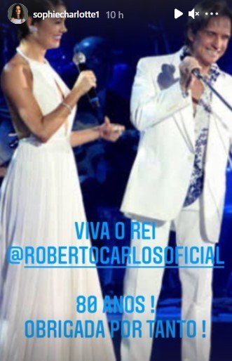 Sophie Charlotte e Roberto Carlos
