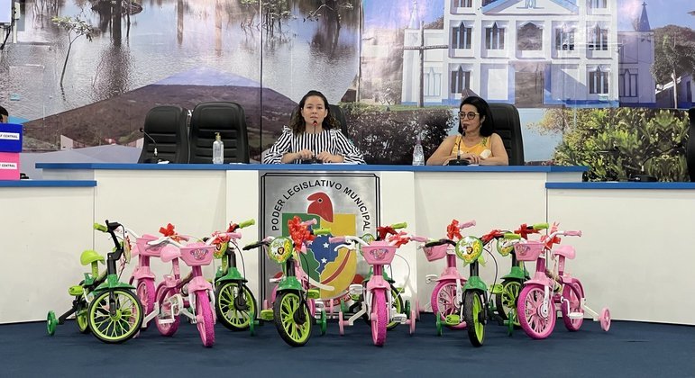 Campanha Dose Premiada, de Diamantino (MT), sorteou bicicletas para as crianças vacinadas