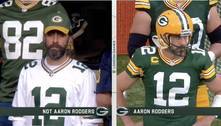 Sósia de estrela da NFL chama atenção da TV em Packers X Giants
