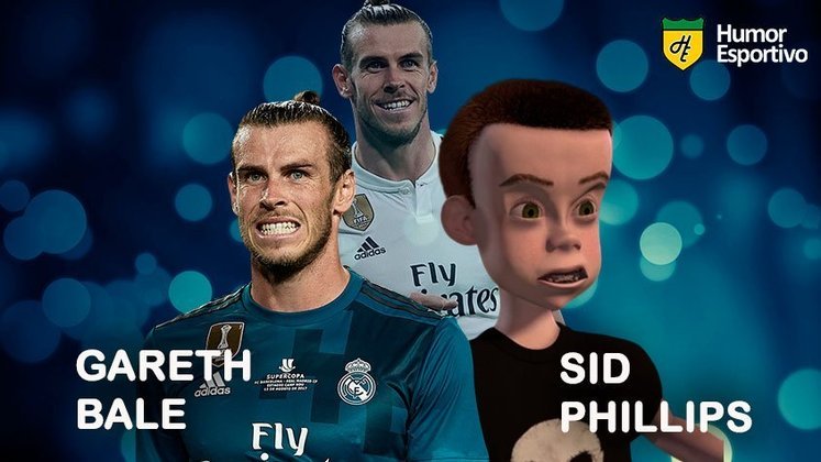 Sósias famosos dos jogadores: Gareth Bale e Sid Phillips, personagem de Toy Story.