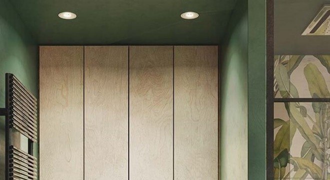 Spot de luz embutido para iluminação do banheiro