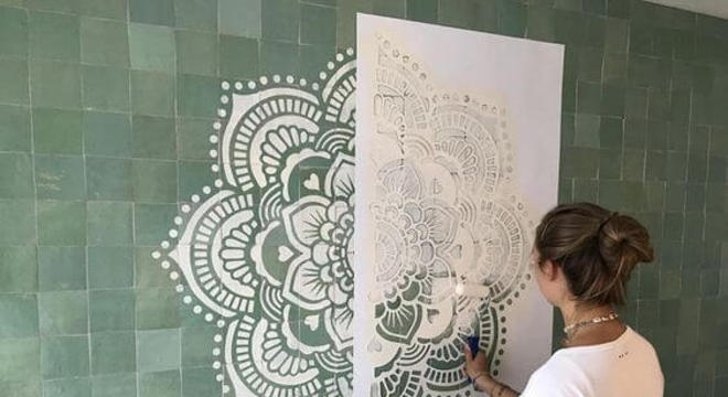 Stencil grande para parede