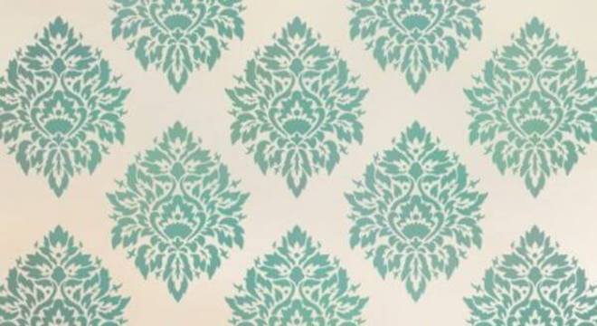 Stencil para parede azul