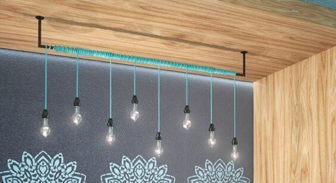 stencil para parede colorida