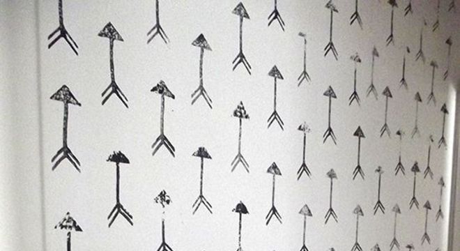 Stencil para parede em formato