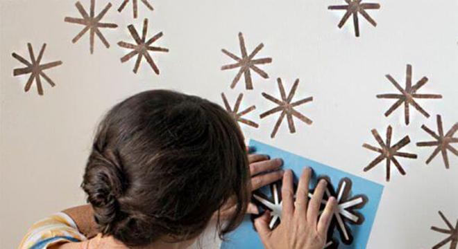 Stencil para parede em formato de estrela 