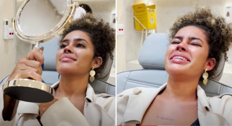 Sthe Matos chora ao ver resultado de cirurgia reparadora no nariz:  'Impossível não se emocionar' - Lifestyle - R7 Beleza