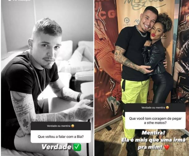 MC Gui falou sobre Beatriz Michelle e Sthe Matos nos stories do Instagram
