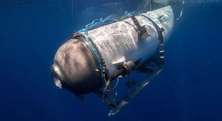 O submergível que está desaparecido nas águas do oceano Atlântico