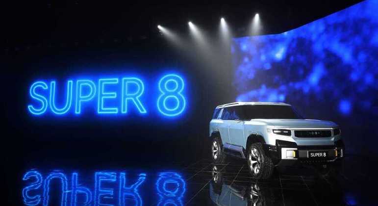 Super 8 é ainda o nome provisório e o carro um conceito de SUV de grande porte da BYD