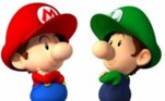Baby Mario e Baby Luigi aparecem nofilme numa cena em flashback que mostra os irmãos ainda na época das fraldas