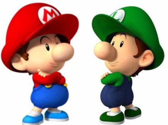 Baby Mario e Baby Luigi aparecem nofilme numa cena em flashback que mostra os irmãos ainda na época das fraldas