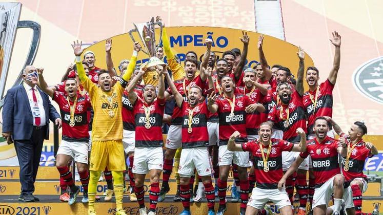 Supercopa 2021: Flamengo campeão, Palmeiras vice.