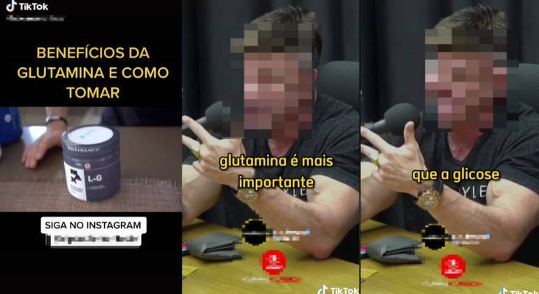 Vídeo viralizou no TikTok e deu recomendações infundadas sobre a glutamina