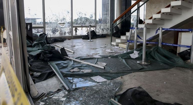 Supremo Tribunal Federal após depredação causada por manifestantes extremistas em 8/1