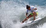 A surfista brasileira Silvana Lima em ação  nos Jogos Olímpicos