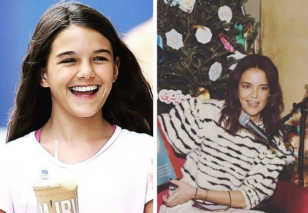 Suri Cruise, fruto do relacionamento entre Tom Cruise e Katie Holmes, também surpreende pela semelhança com a mãe toda vez que fotos da adolescente de 16 anos saem na mídia