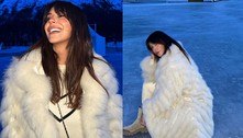 Mulher de Marcos Mion é criticada por usar casaco de pele de raposa e bloqueia comentários em post
