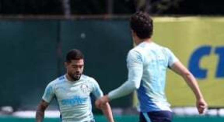 Tabata e Veiga - Treino Palmeiras