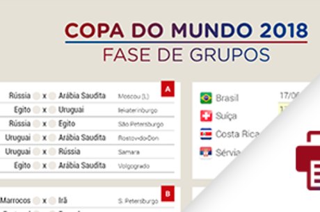 Confira os Jogos do Brasil na Copa do Mundo 2018