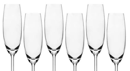 Taça de vinho espumante