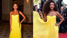 Taís Araujo repete look usado há 3 meses em Cannes para ir a jantar de gala em São Paulo