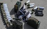 Ainda no local, os talibãs também encontraram munição para armas abandonadas pelas tropas norte-americanas