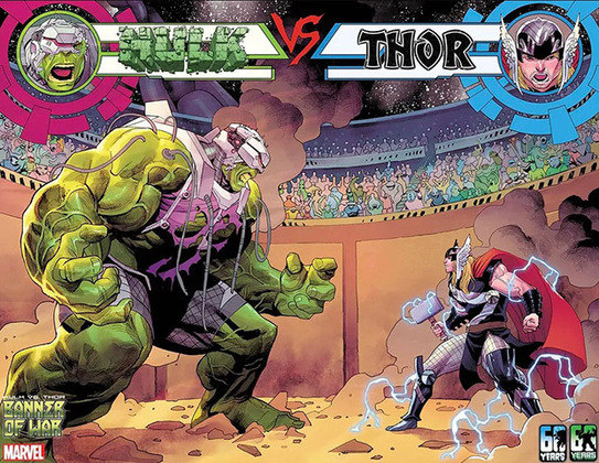 Também em 2022, as histórias do Thor completarão 60 anos (mas em agosto). Para celebrar a data, a Marvel lança uma série de quadrinhos com os dois. A primeira será vendida fisicamente e online a partir desta quarta (11). Ela se chama 