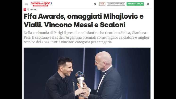 Também na Itália, o 'Corriere dello Sport' destacou as homenagens a Mihajlovic e Vialli, ícones do futebol italiano que faleceram recentemente. 