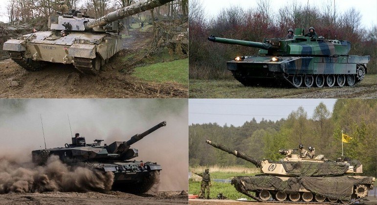 A Ucrânia receberá tanques de guerra de alguns aliados ocidentais para lutar contra a Rússia. Entre os veículos blindados estão os Leopard 2, da Alemanha, e os Challenger 2, do Reino Unido. Conheça algumas das novas armas de Kiev na batalha com Moscou