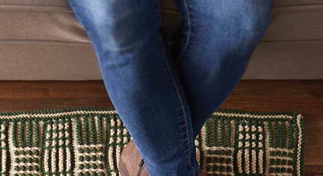 tapete de crochê quadrado