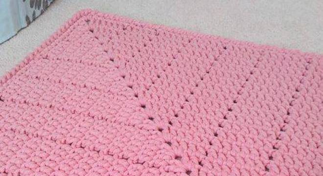 Tapete de crochê quadrado para cozinha