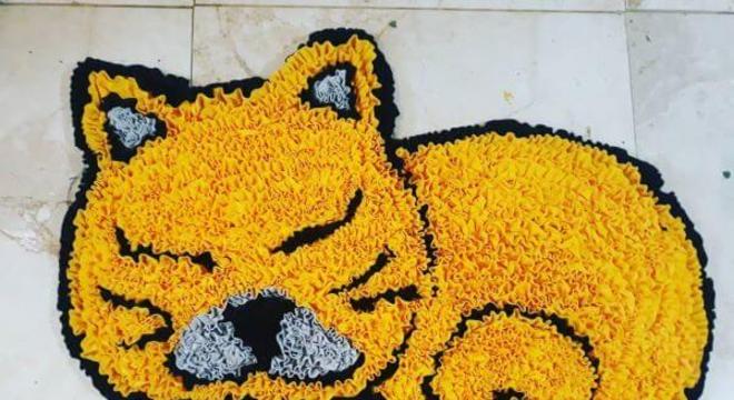 Tapete de frufru para usar em casa