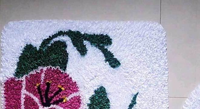 Tapete frufru para rosa