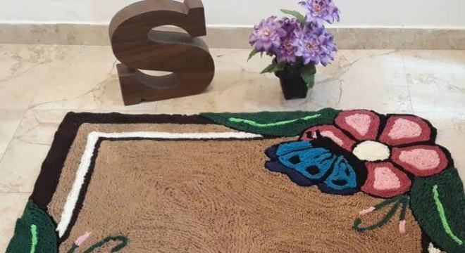 Tapete frufru para sala de estar