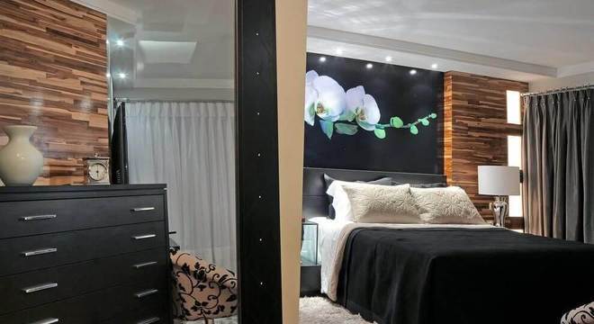 tapete medusa - quarto de casal com tapete felpudo bege 