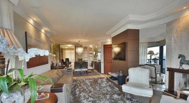 tapete medusa - sala de estar com tapete felpudo marrom 