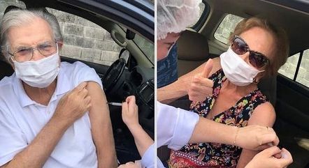 Tarcísio Meira e Glória Menezes estão imunizados