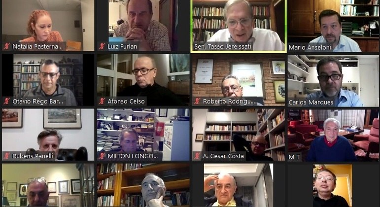 Encontro virtual de empresários e políticos com o senador Tasso Jereissati (PSDB-CE)