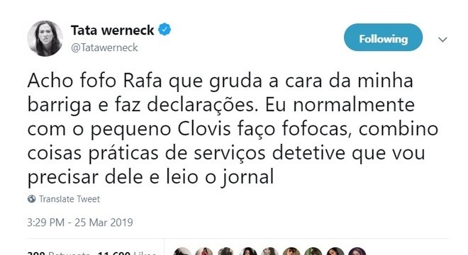 tata werneck problema gravidez