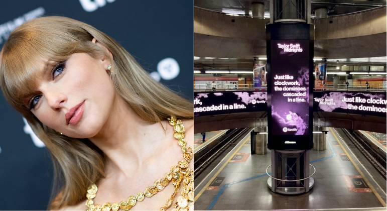Ação de divulgação de Taylor Swift no metrô de SP juntou multidão de fãs
