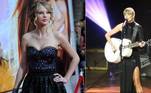 Quando Swift foi coroada a compositora-artista da década pela Associação de Compositores de Nashville, ela usou um longo vestido preto com glitter. Mesma aposta que a cantora fez na estreia oficial do filme de Hannah Montana, em 2009, em que ela atuou e participou da trilha sonora